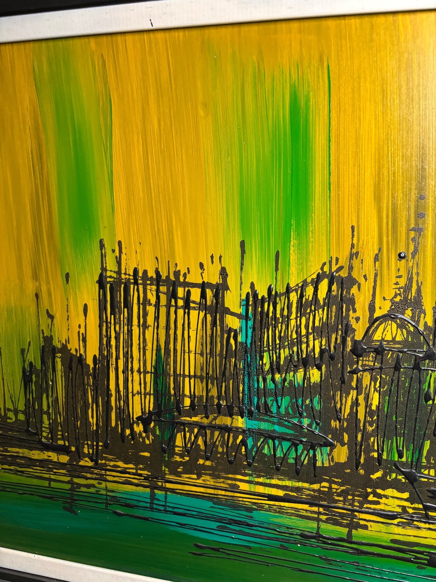 Van Gaard Abstract Cityscape Original Oil Painting