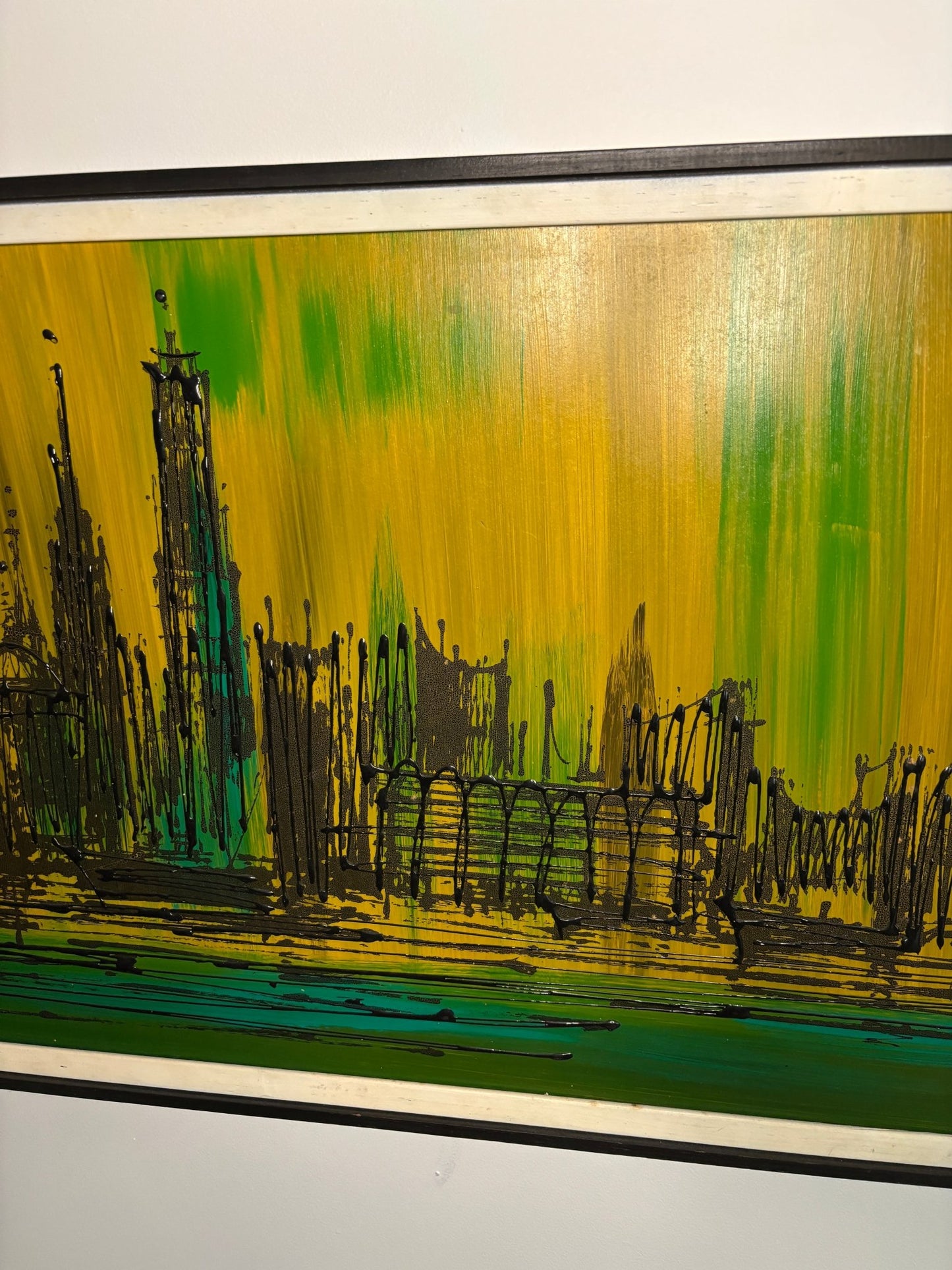 Van Gaard Abstract Cityscape Original Oil Painting