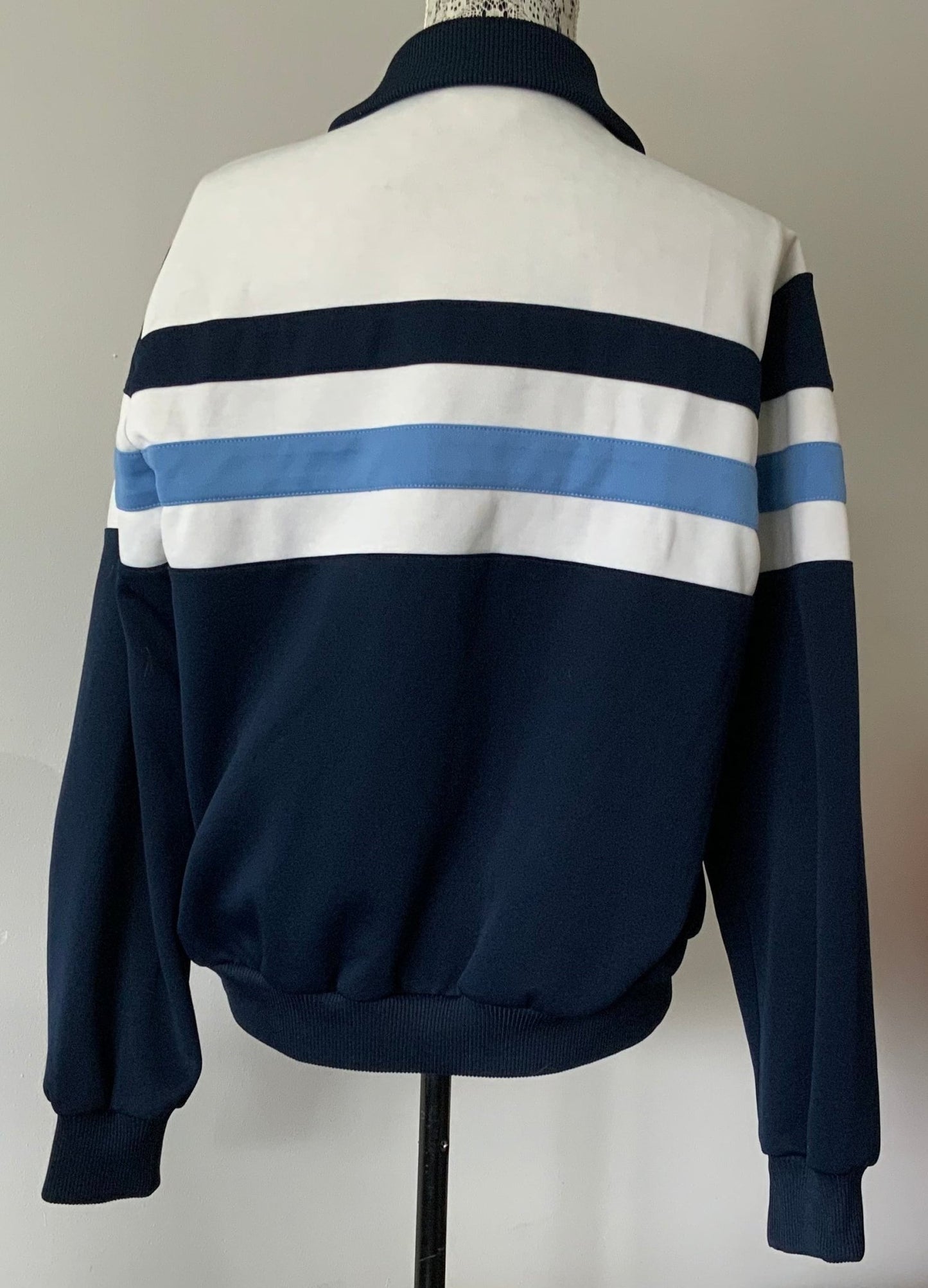 Vintage Adidas Track Jacket with blue and white stripes