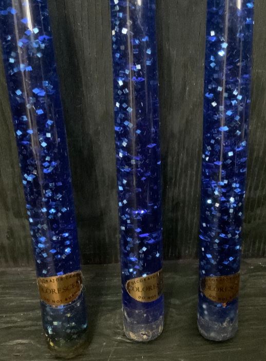 Vintage Blue Lucite Candles