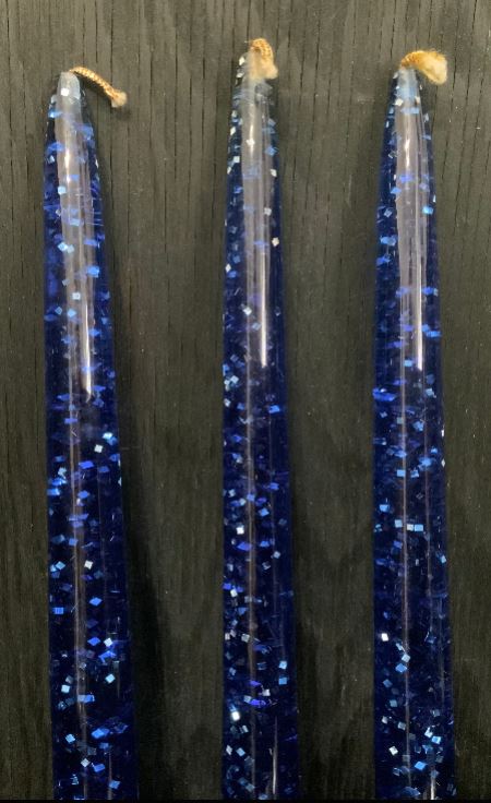 Vintage Blue Lucite Candles