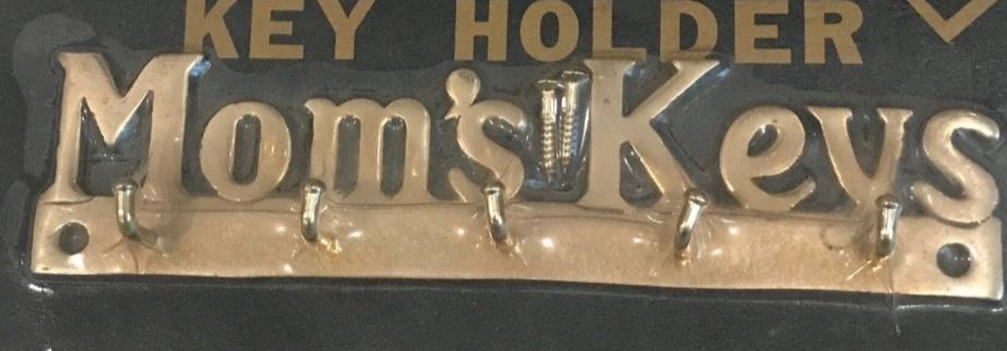 Vintage Brass Mom’s Keys Key Hook