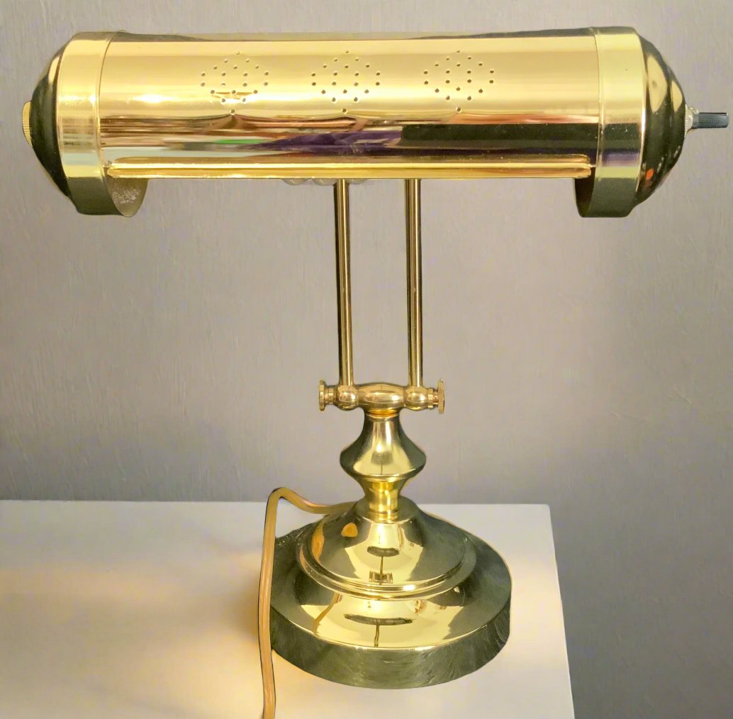 Vintage Brass Piano Lamp