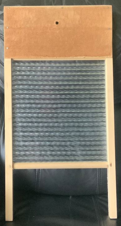 Vintage Canadian Woodenware Wood and Glass Washboard