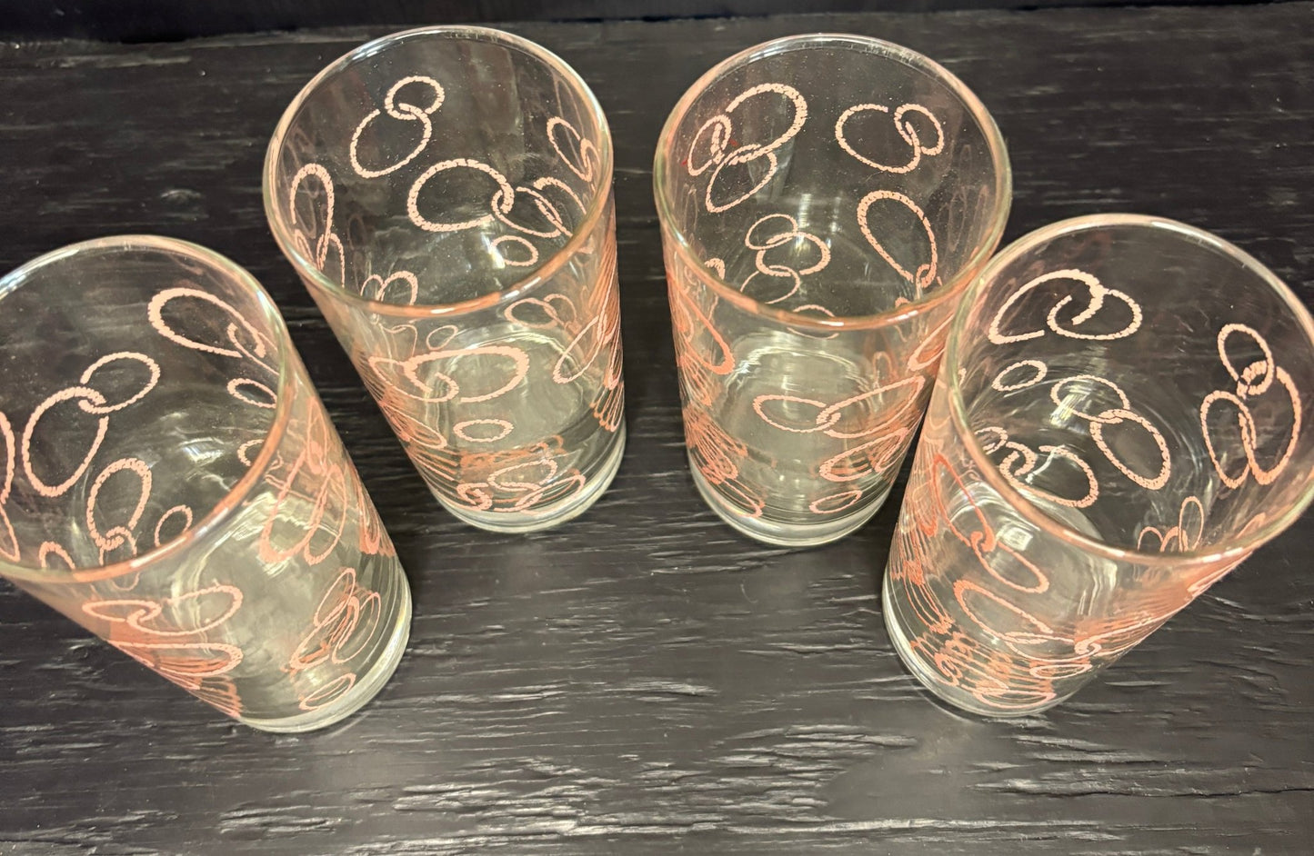 Vintage Circle Pattern Retro Drink Glasses