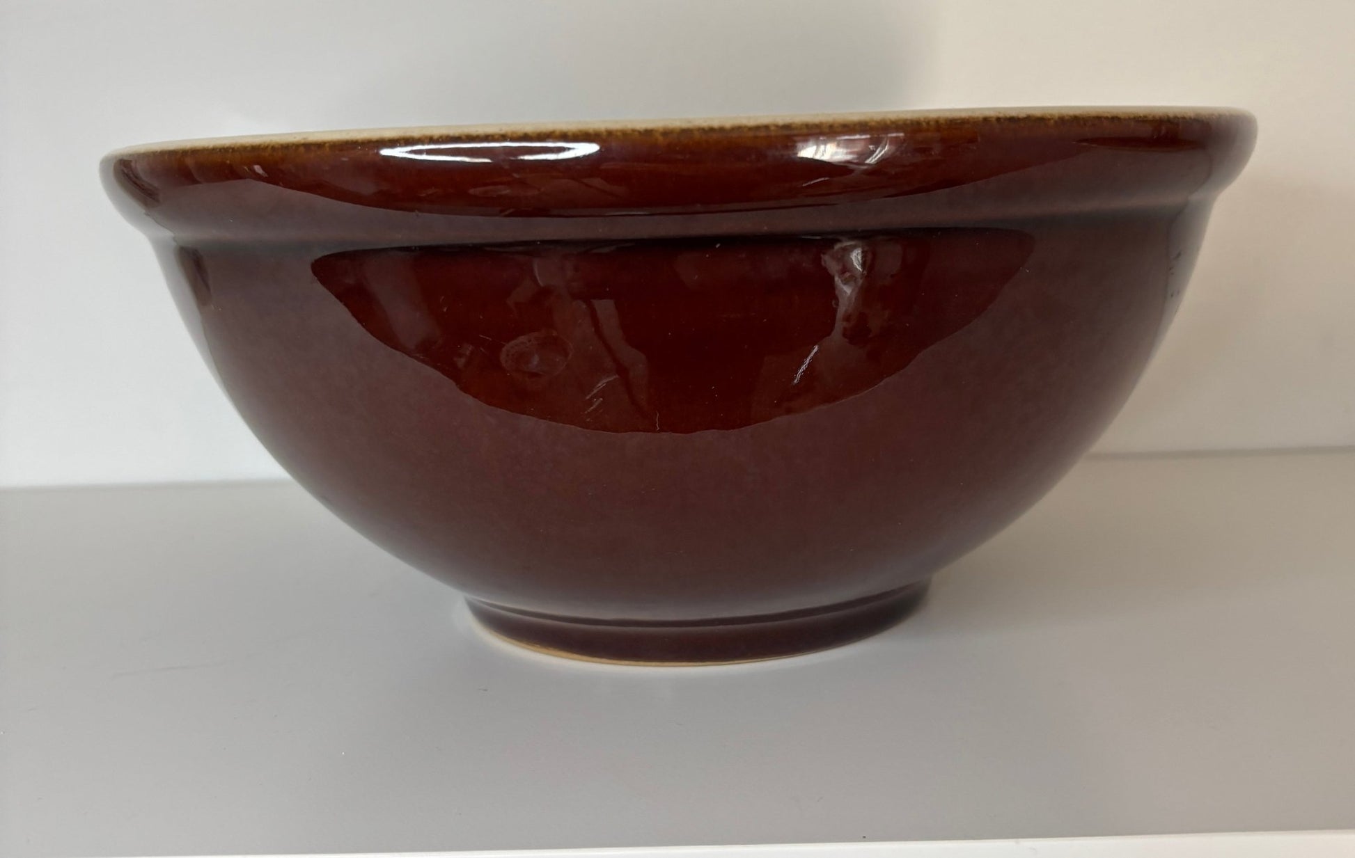 Vintage Denby Dark Brown 9 Inch Serving Bowl
