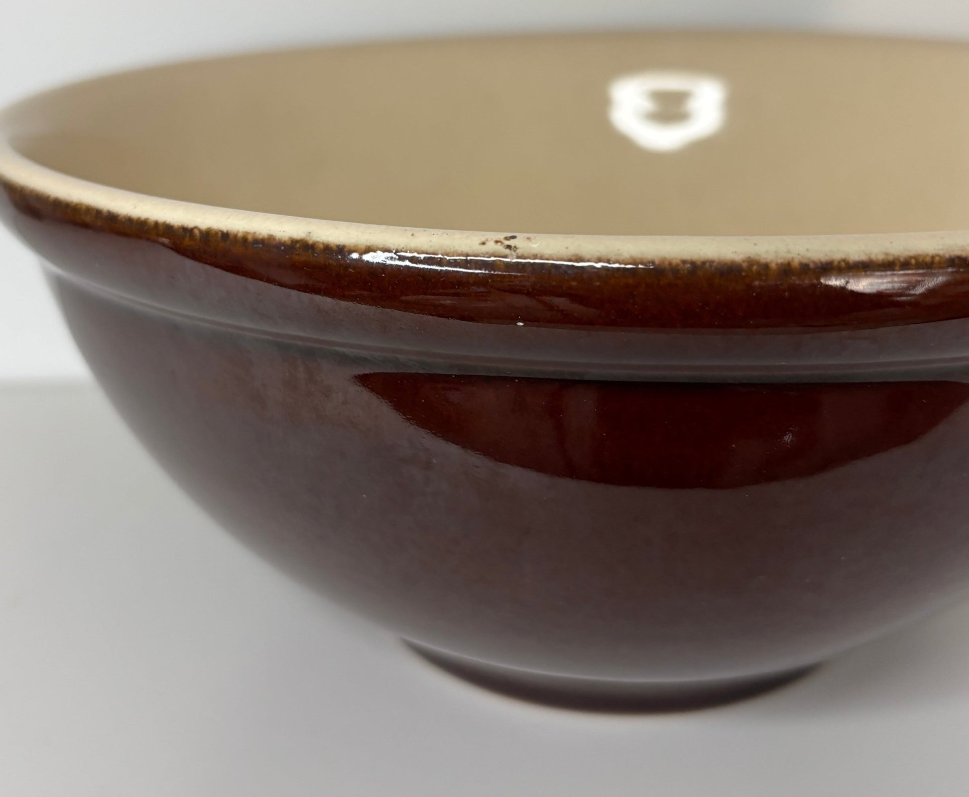 Vintage Denby Dark Brown 9 Inch Serving Bowl