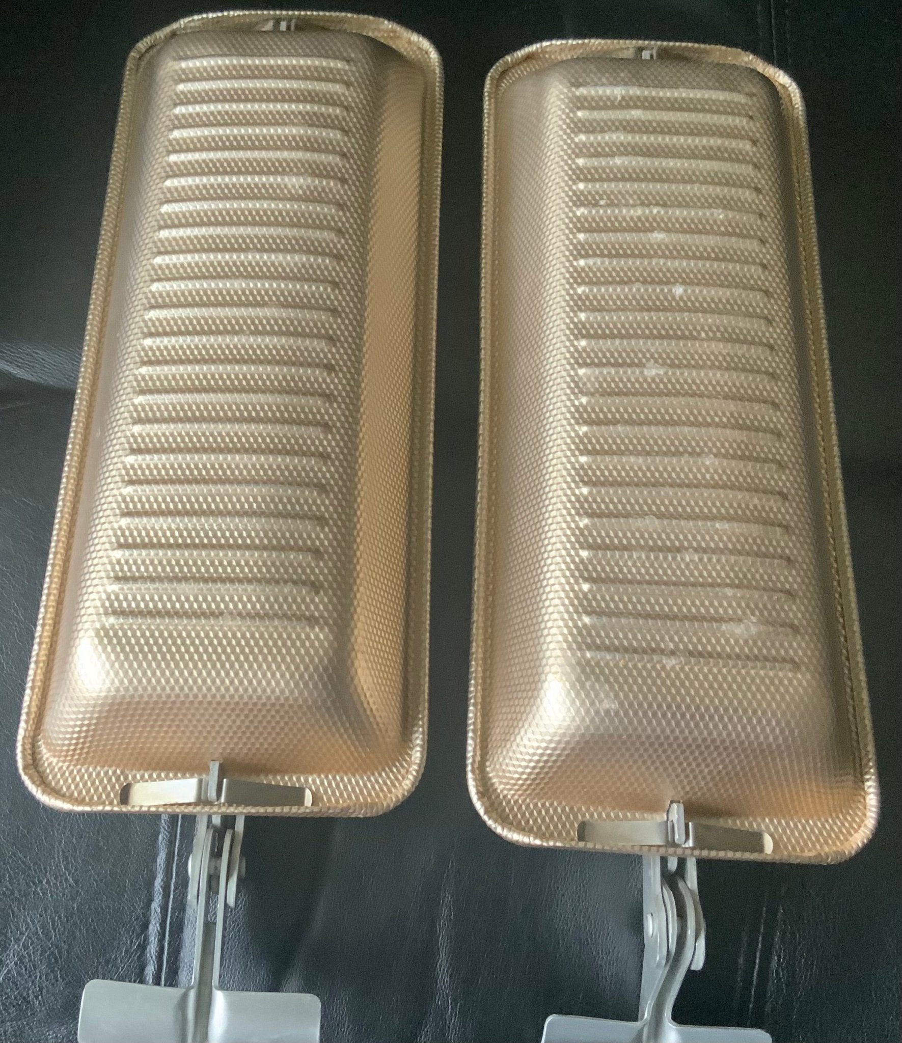 Vintage Embossed Aluminum Gold Ice Cube Trays