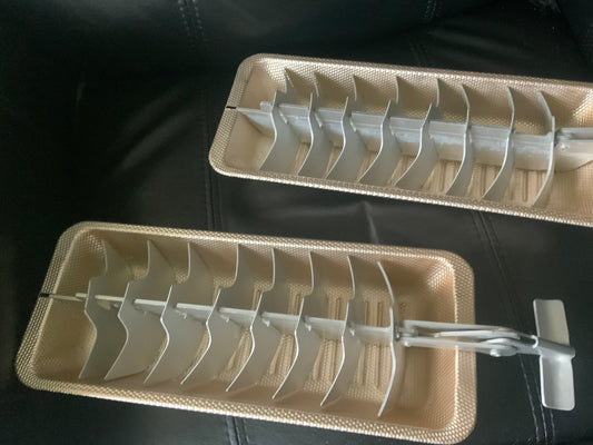 Vintage Embossed Aluminum Gold Ice Cube Trays