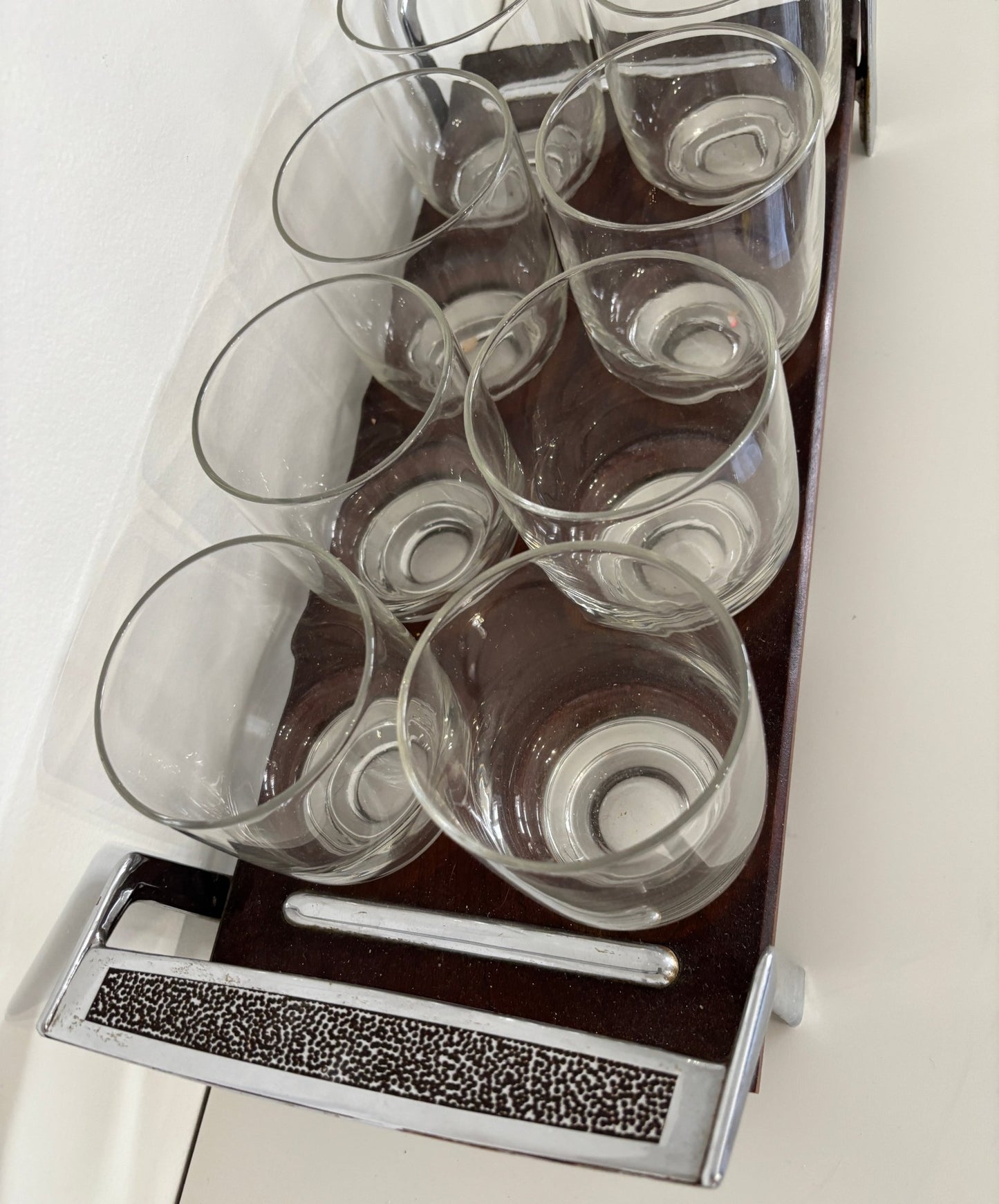 Vintage Eva Zeisel Teak Glasses Set