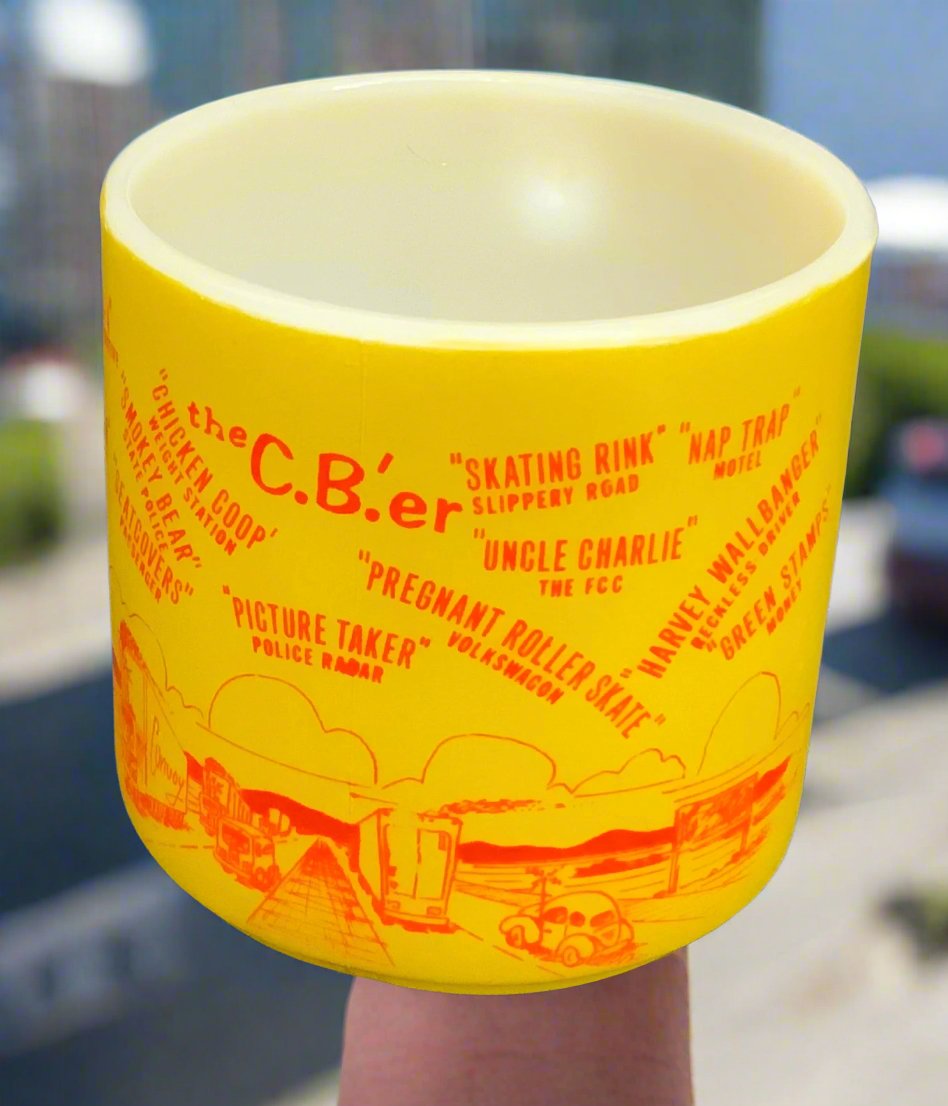Vintage Fire King CB Radio Truck Driver Mug