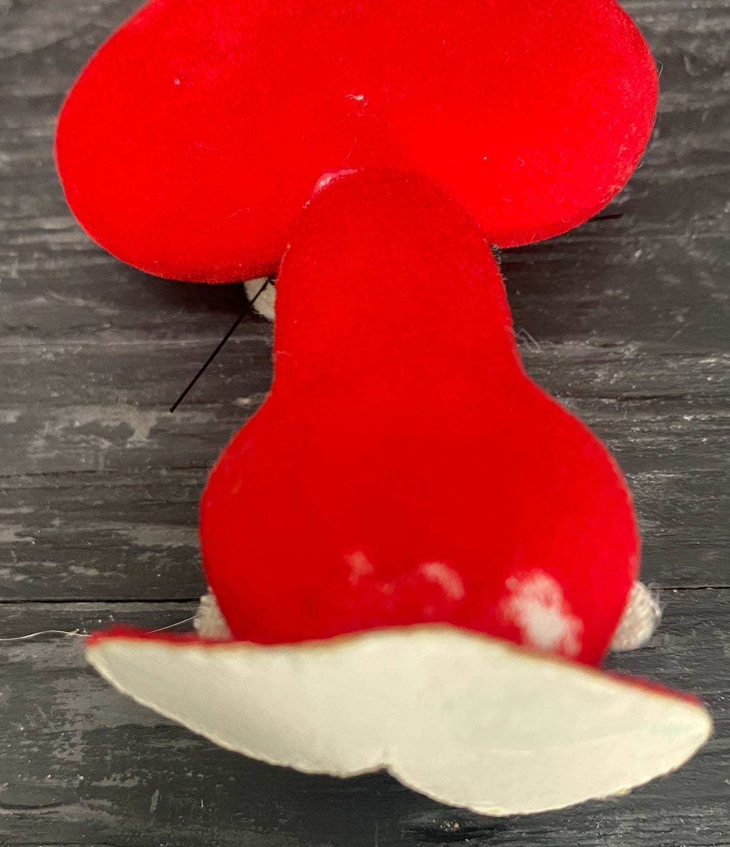 Vintage Flocked Felt Bunny Rabbit Ornament