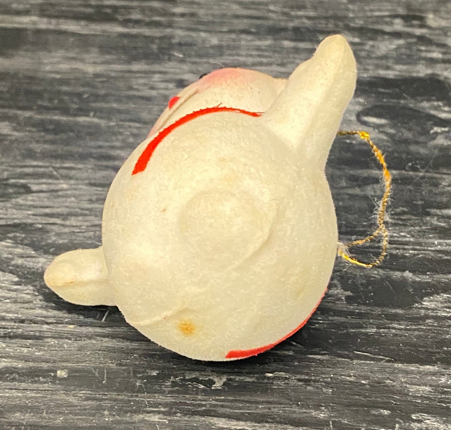 Vintage Flocked Felt Snowman Christmas Ornament