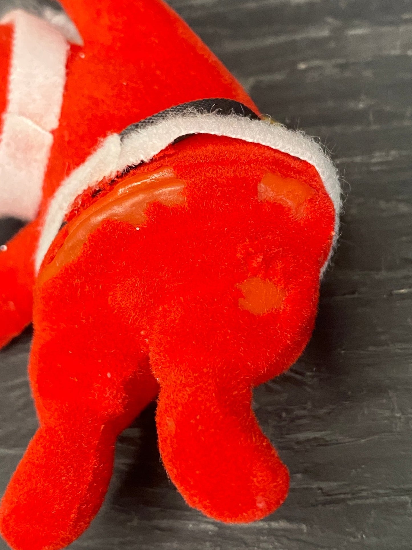 Vintage Flocked Felt Santa Christmas Ornament