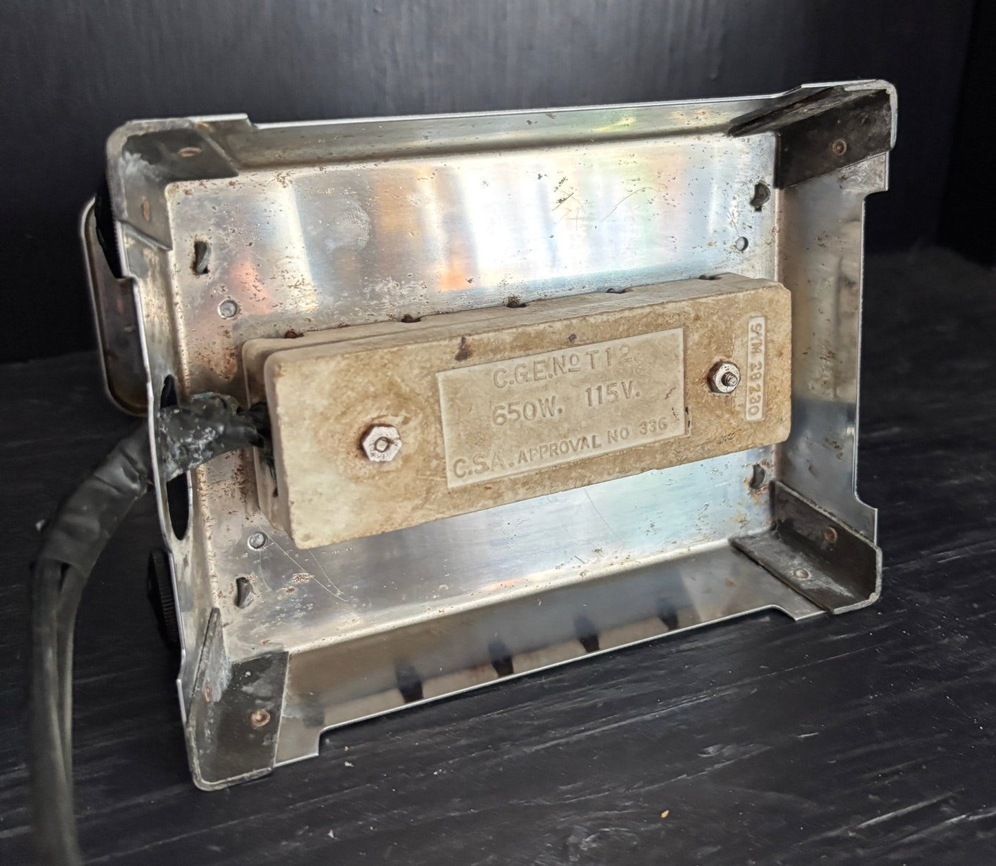 Vintage General Electric 2 Slice Drop Side Toaster