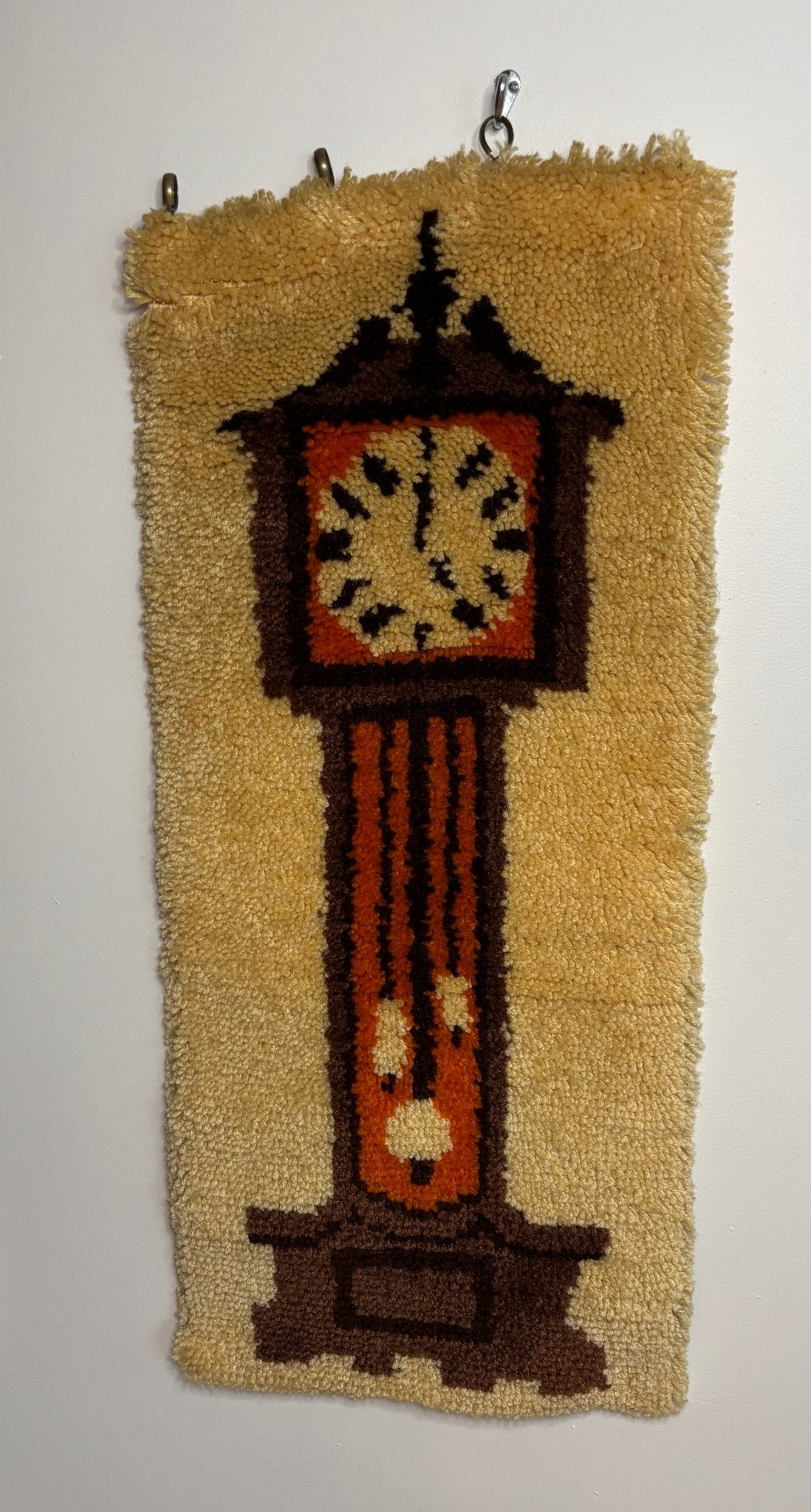 Vintage Grandfather Clock Latch Hook Tapestry - HLJ at HomeVintage Grandfather Clock Latch Hook TapestryTapestryHLJ at Home
