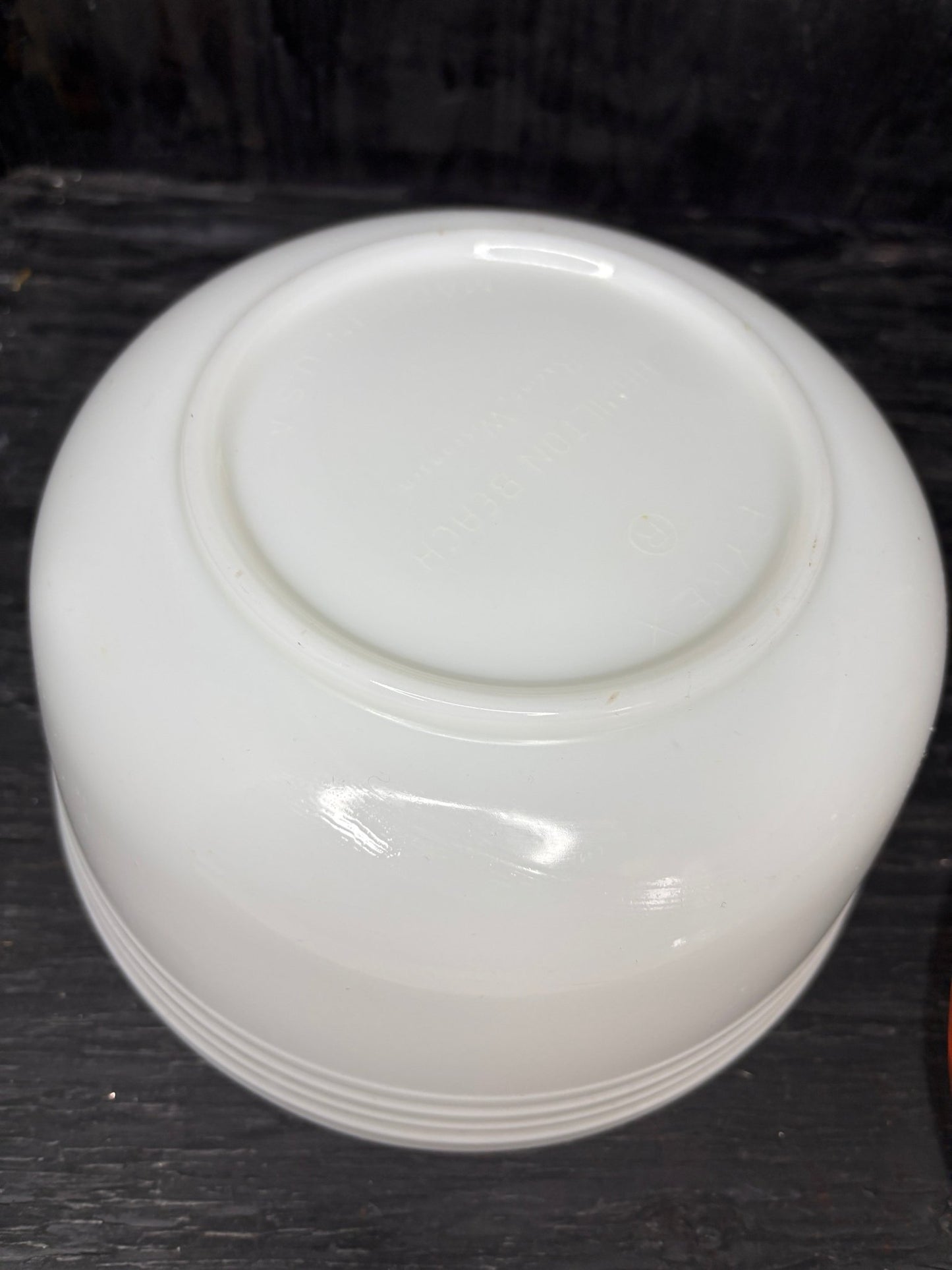 Vintage Hamilton Beach White 8 Inch Milk Glass Mixing Bowl