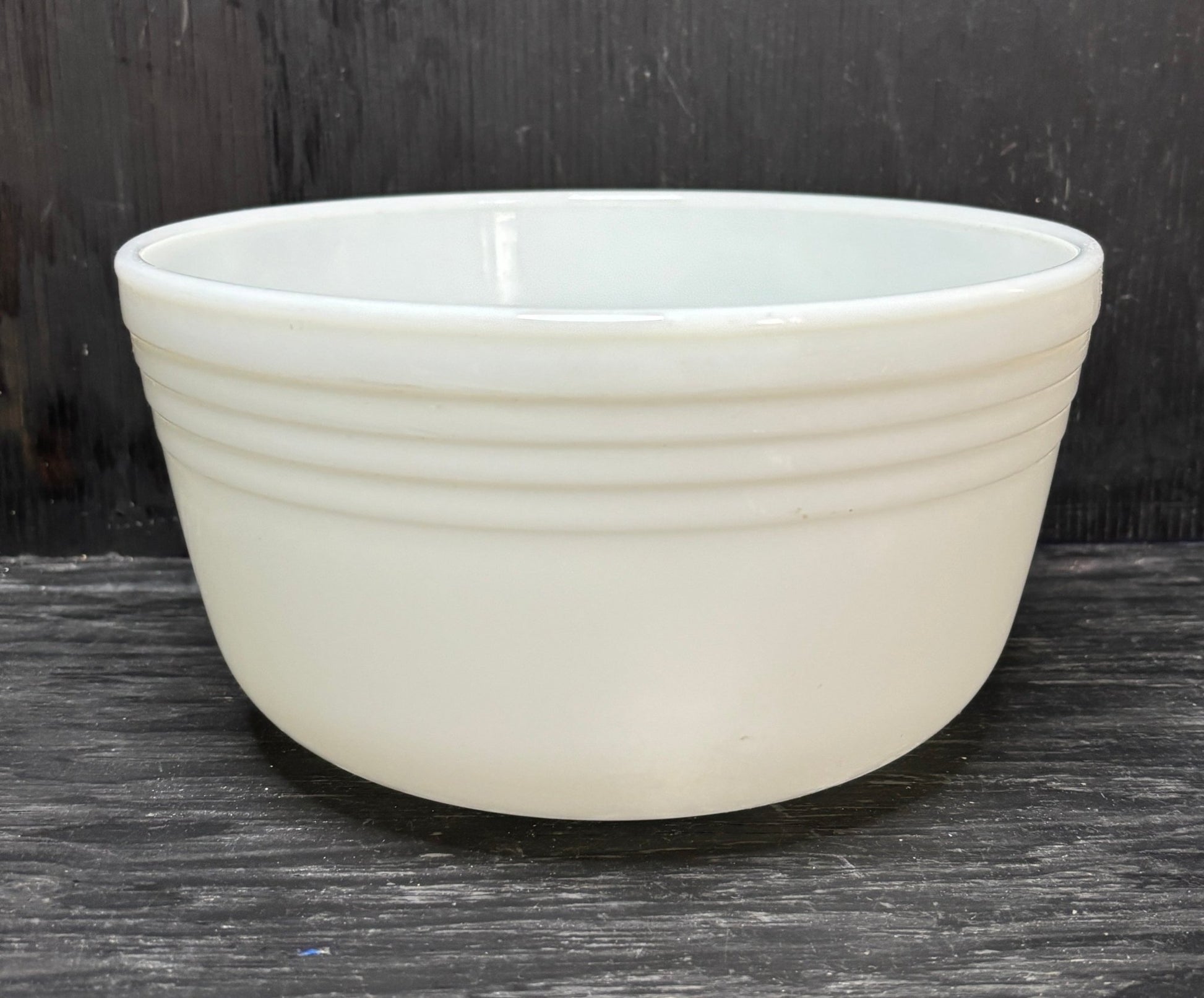 Vintage Hamilton Beach White 8 Inch Milk Glass Mixing Bowl