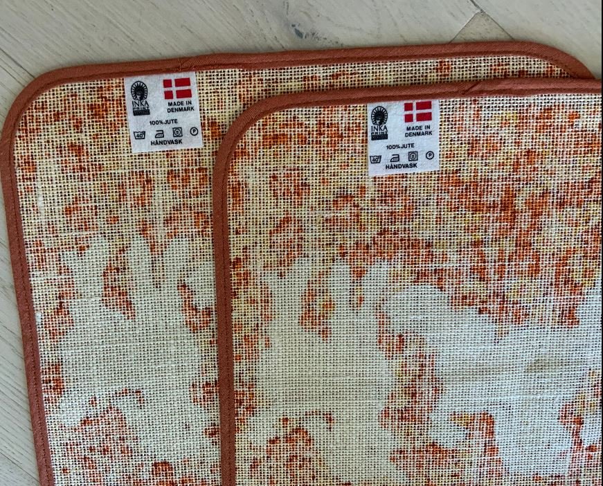 Vintage Handvask Denmark Sheep Theme Jute Placemats