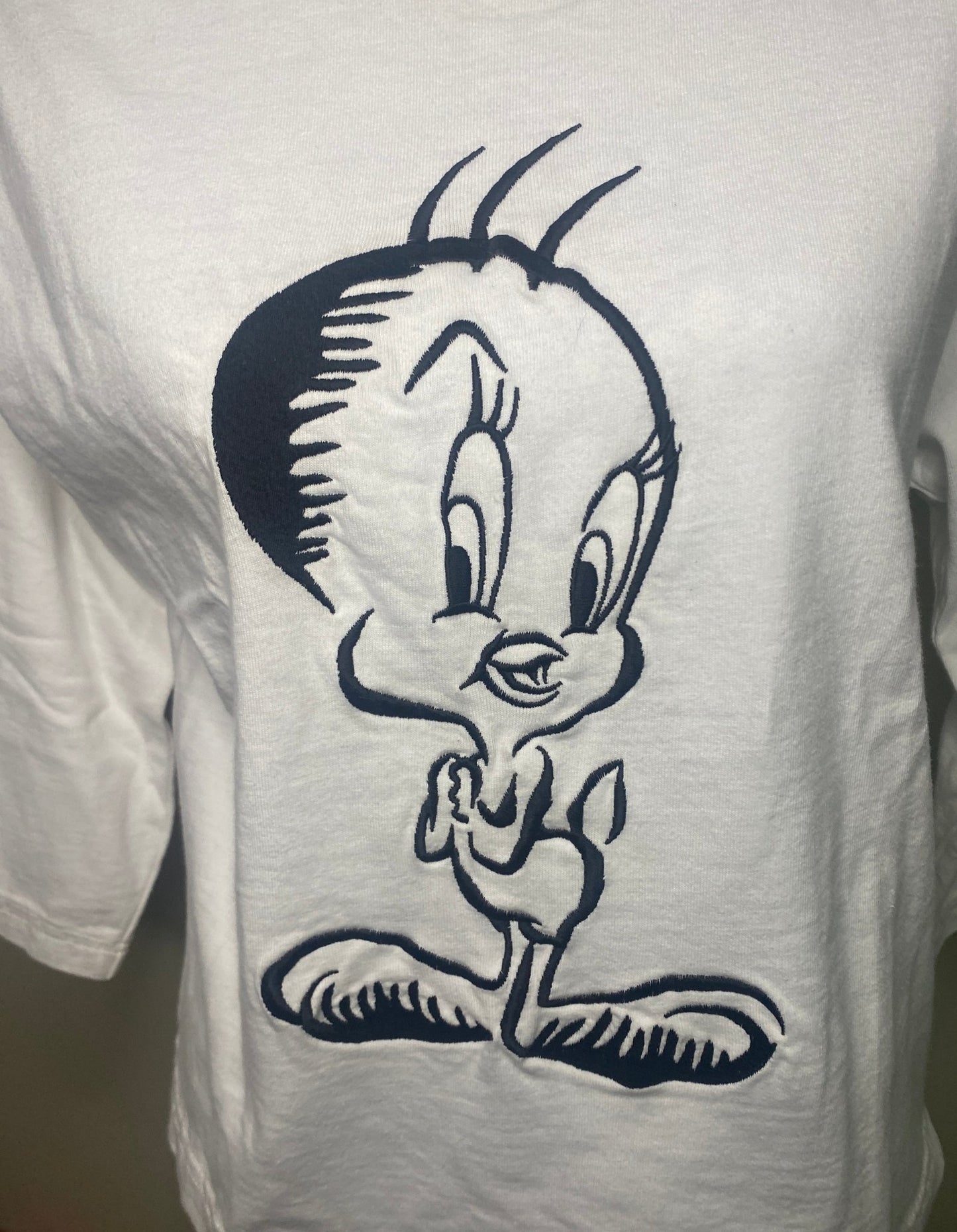 Vintage Looney Tunes Tweety Bird Embroidered T Shirt