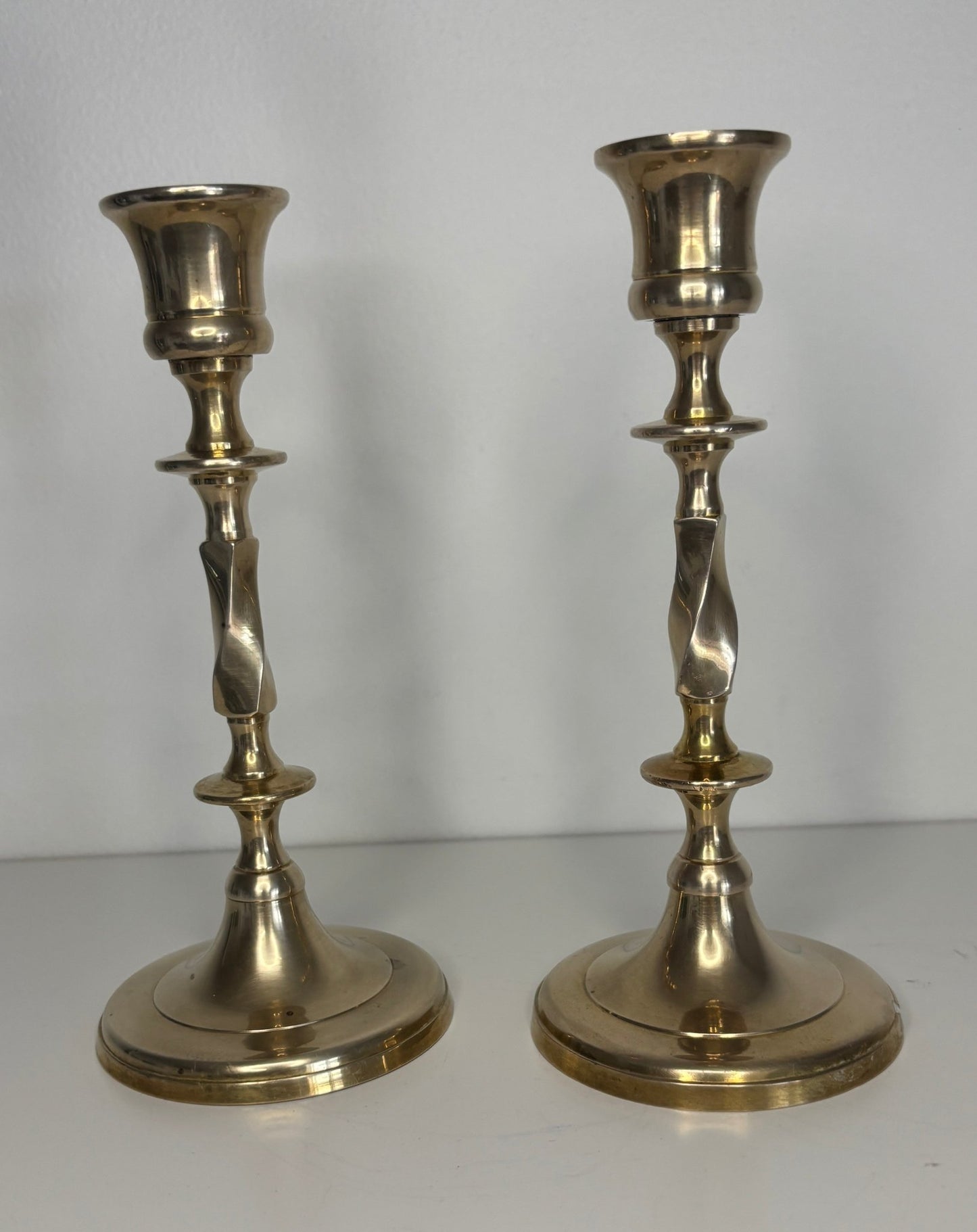 Vintage Made in India Brass Candlestick Holders
