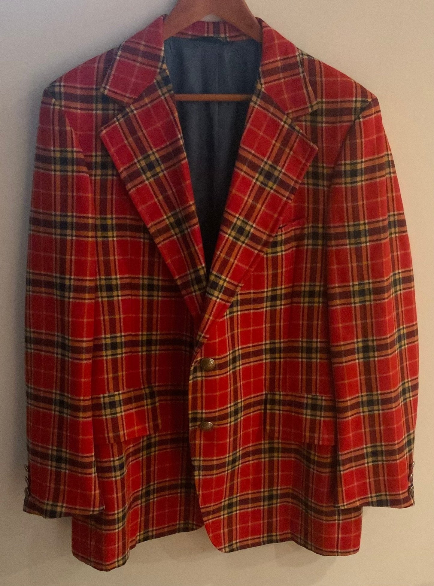 Vintage Manchesters Clothing Tartan Suit Jacket