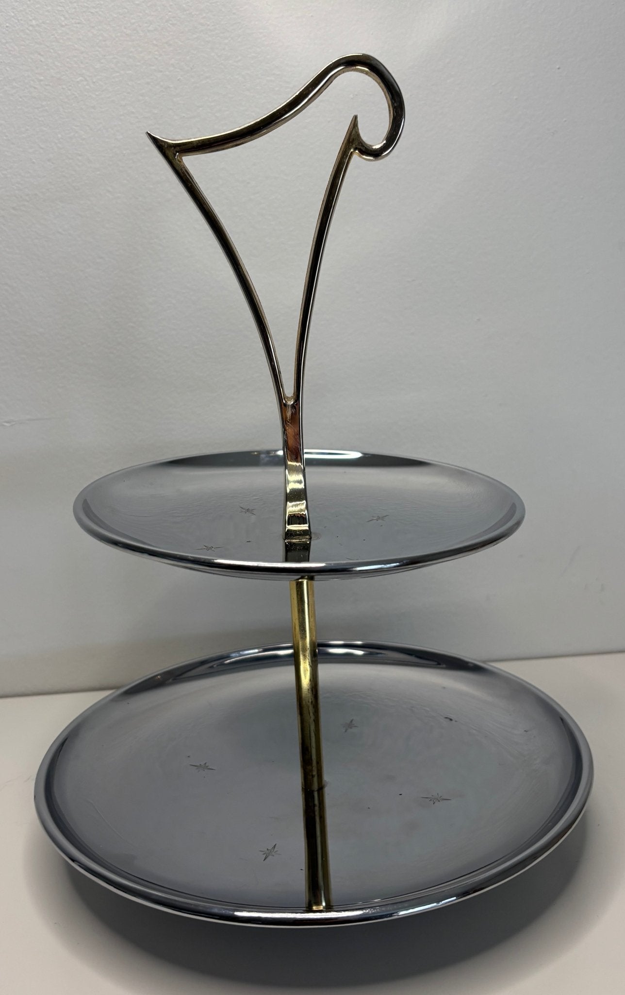 Vintage MCM Made in Japan Atomic Age Two Tier Candy Serving Dish