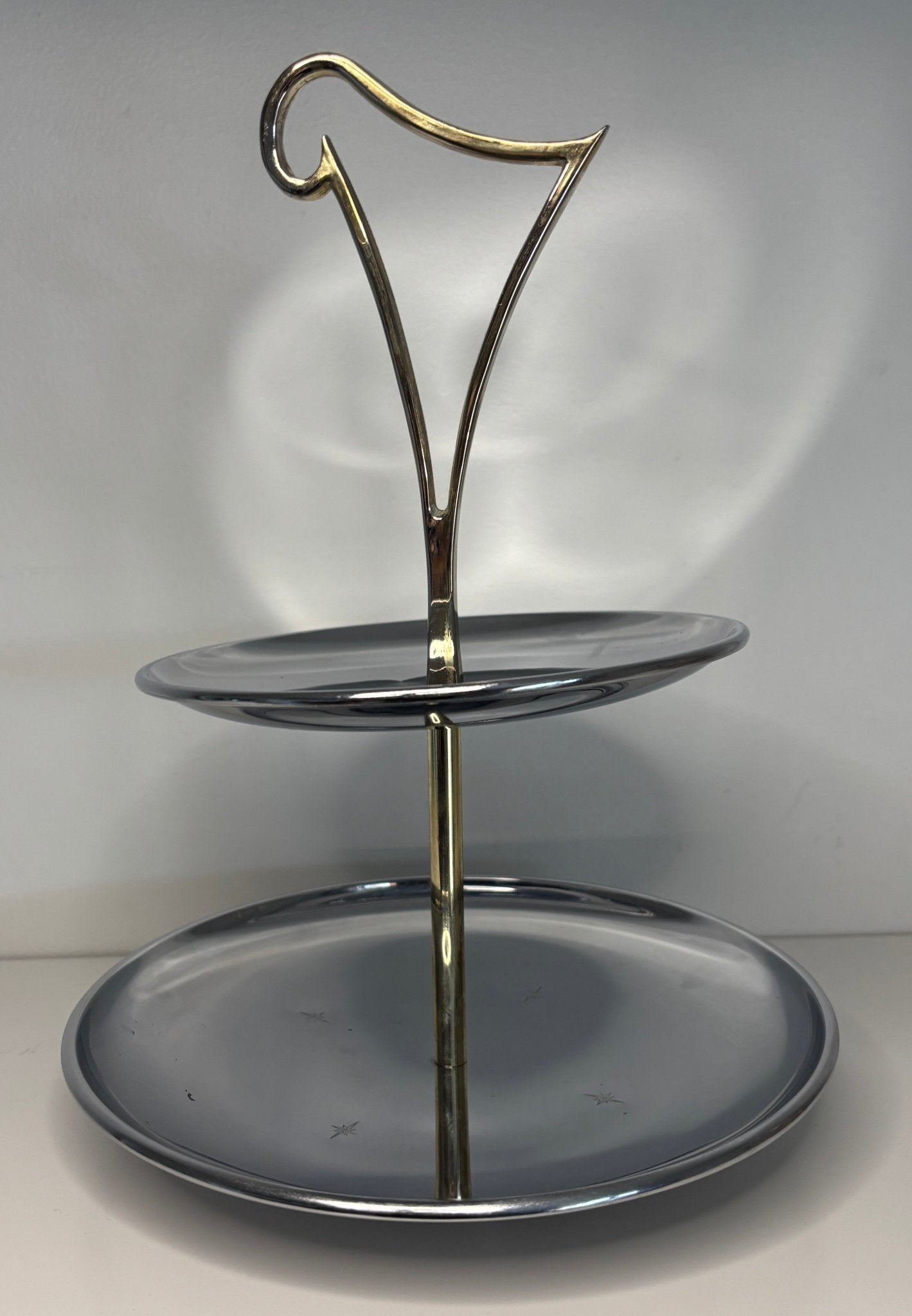 Vintage MCM Made in Japan Atomic Age Two Tier Candy Serving Dish