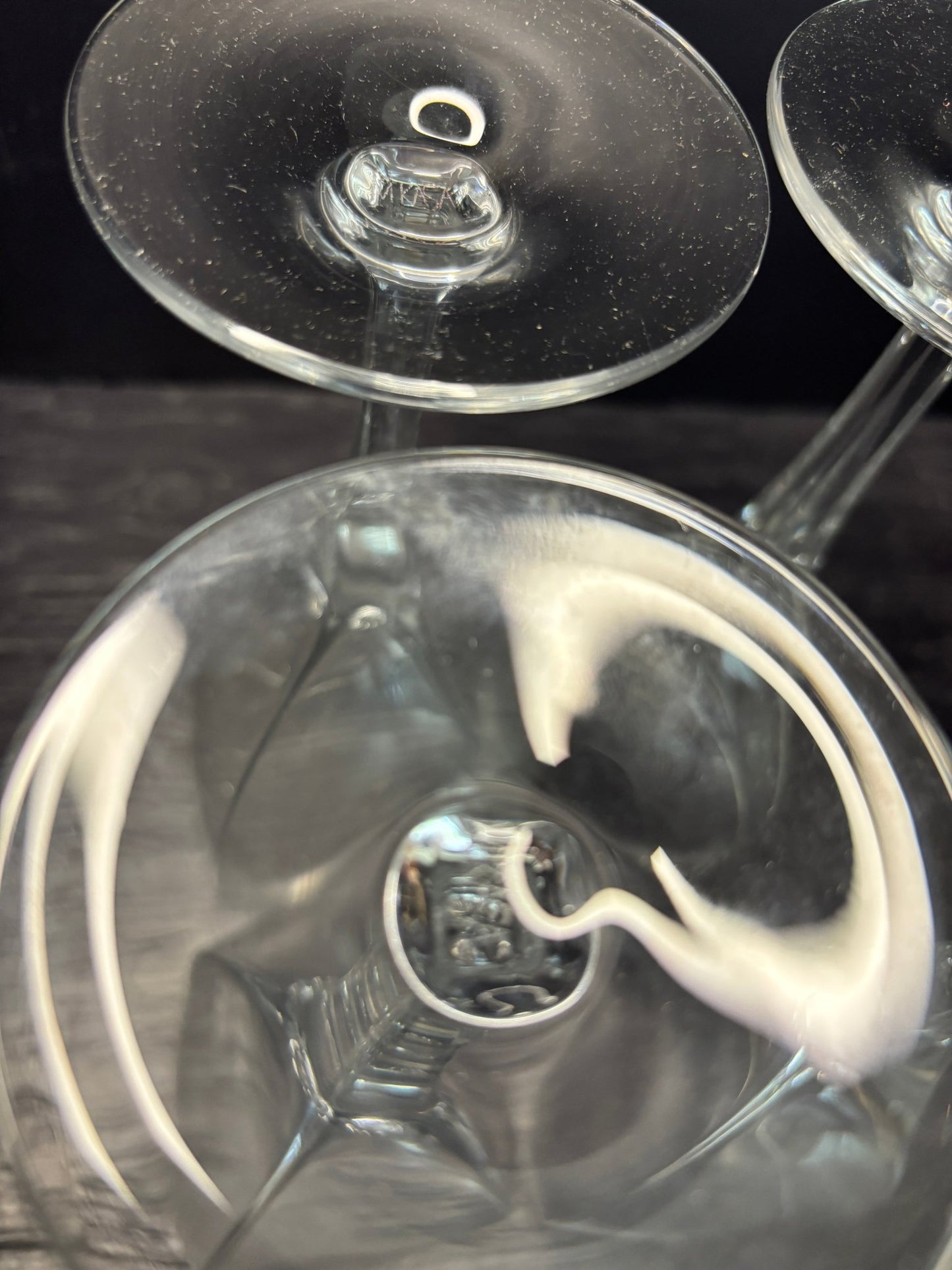 Vintage Mikasa Panache Square Crystal Wine Glasses Set