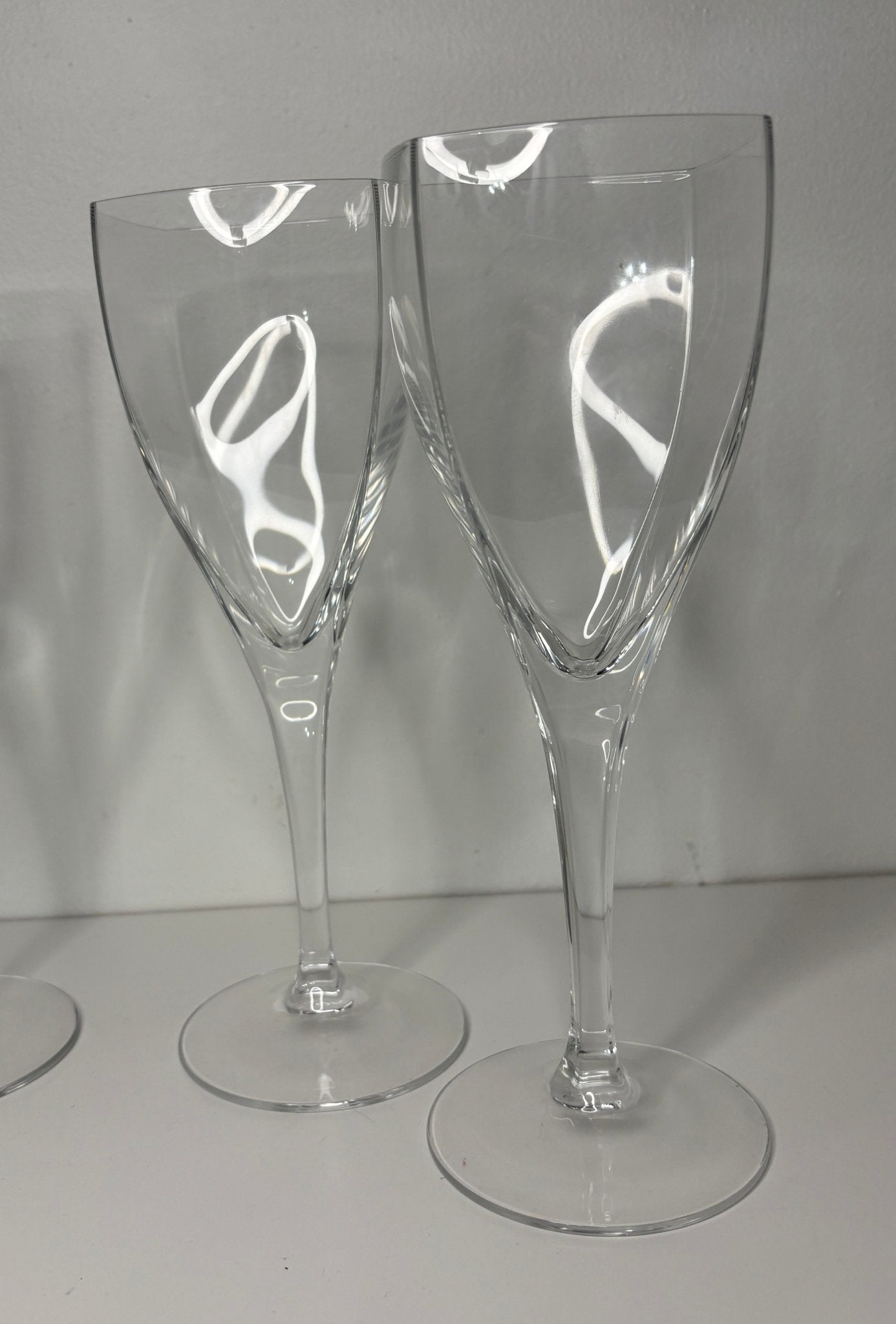Vintage Mikasa Panache Square Crystal Wine Glasses