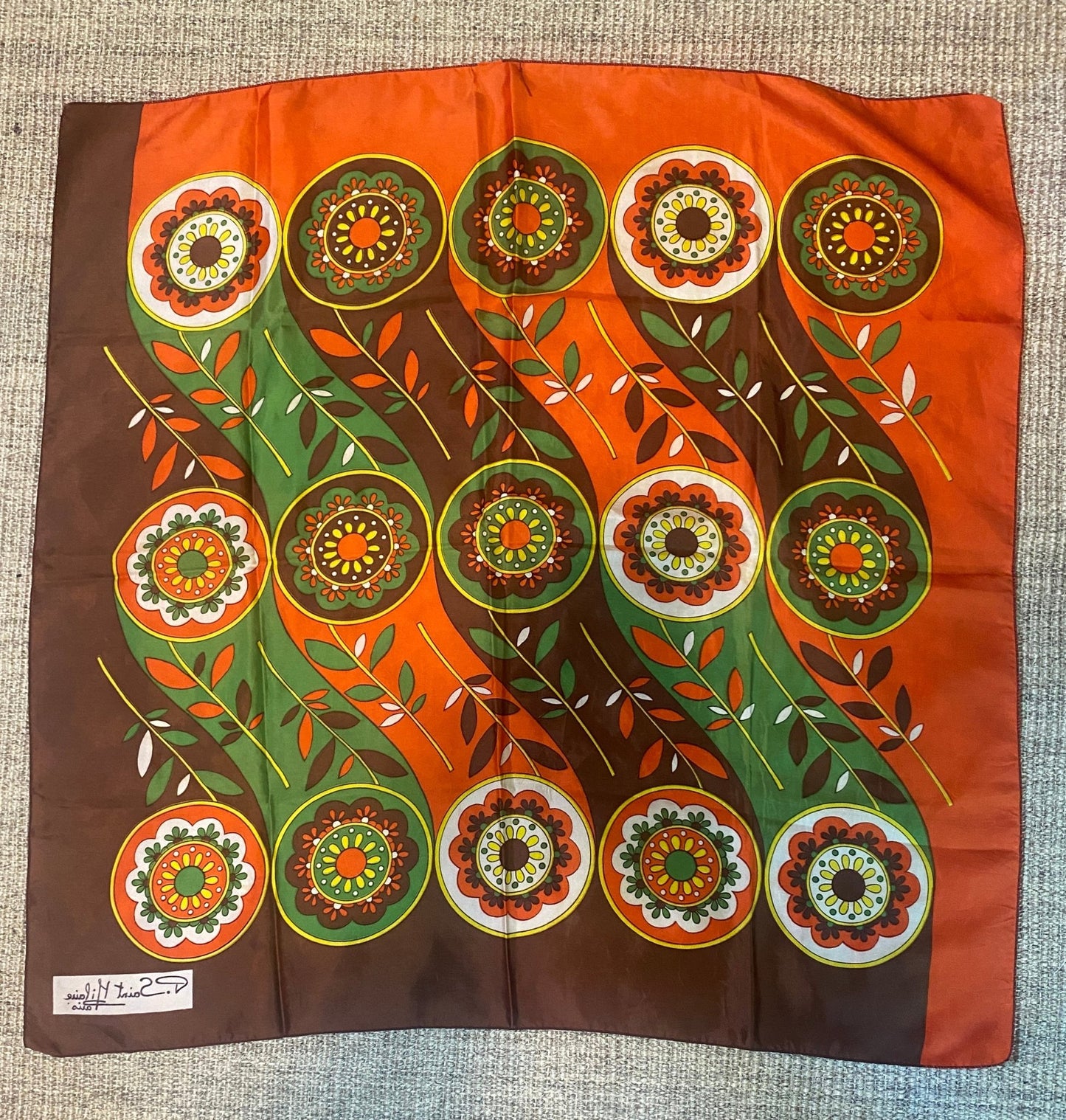 Vintage P. Saint Hilaire Paris Scarf