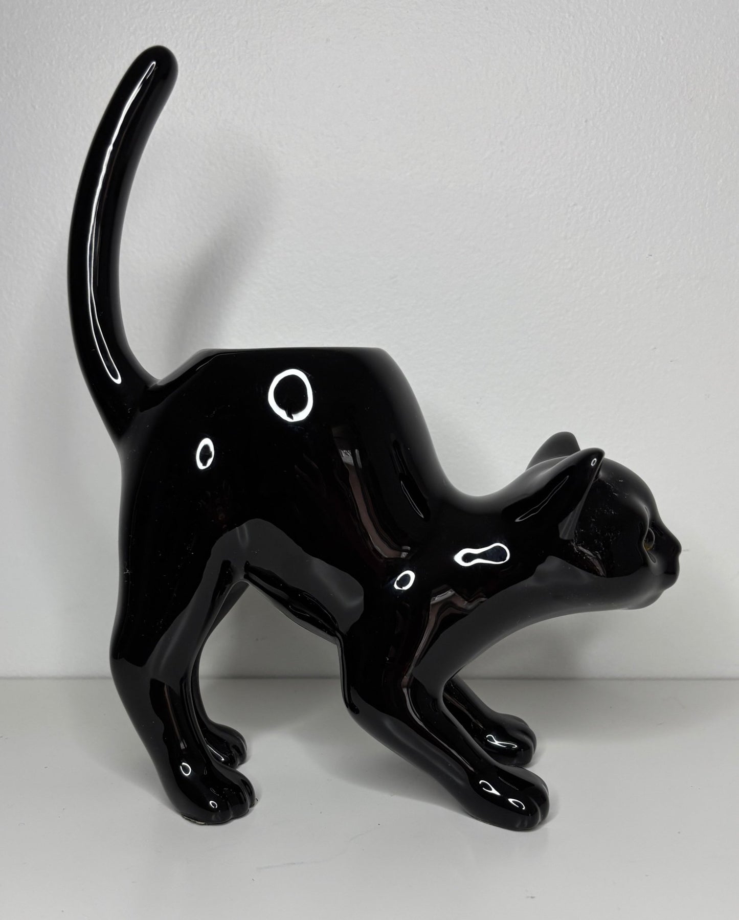 Vintage Partylite Black Cat Tea Light Candle Holder