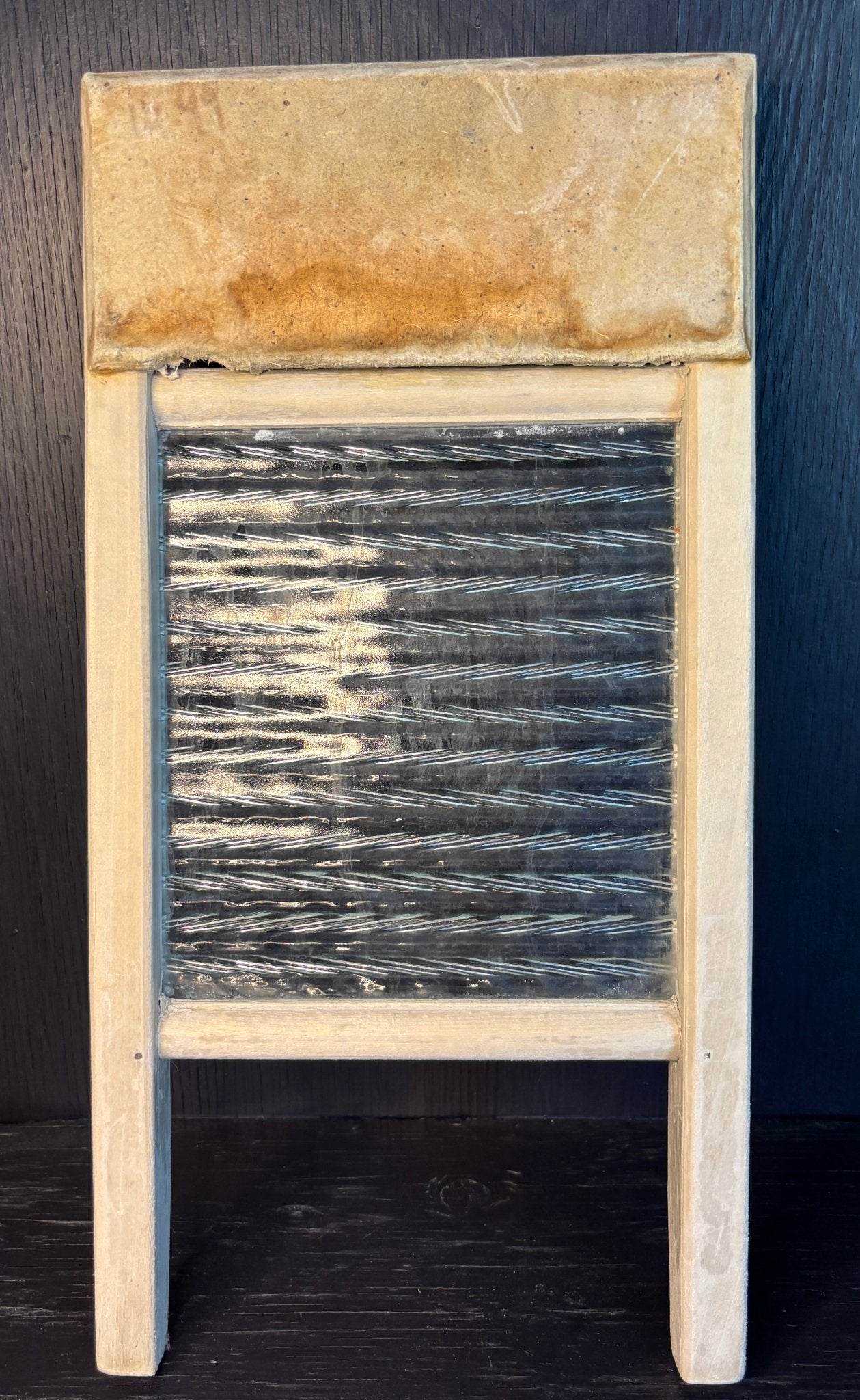 Wood and Glass Small Washboard
