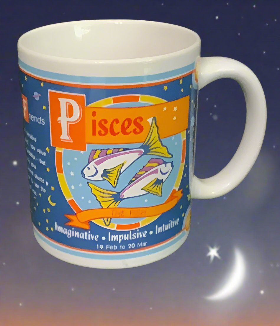 Vintage Pisces Zodiac Sign Coffee Mug