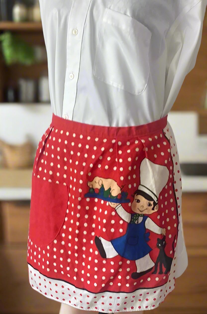 Vintage Polka Dot Chef Apron