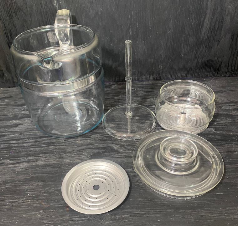 Vintage Pyrex Flameware 7759B 9 Cup Glass Coffee Pot