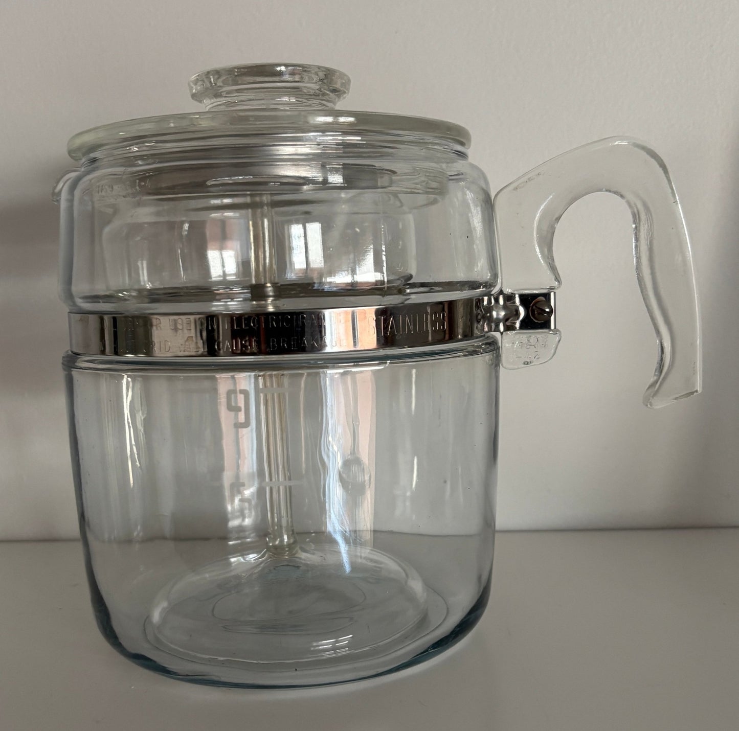 Vintage Pyrex Flameware 9 Cup Glass Coffee Pot