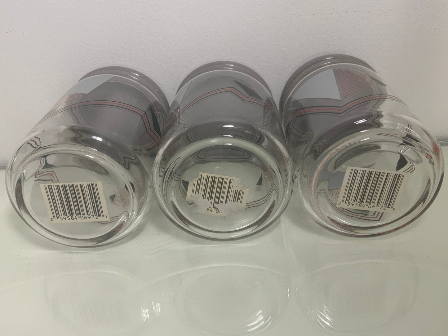 Vintage Retro Geometric Glass Canister Jars set