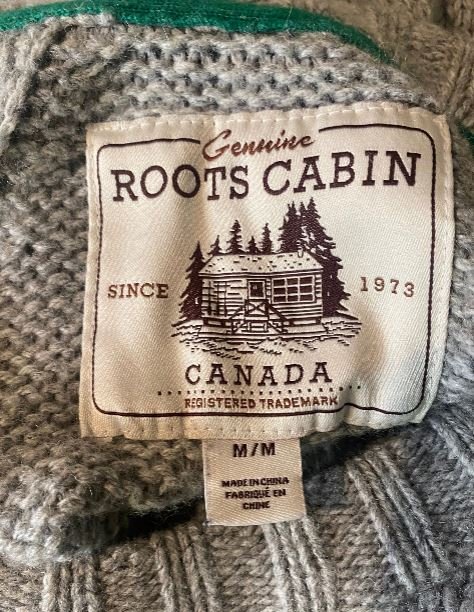Vintage Roots Cabin Wool Blend Long Trapper Sweater Adult Medium
