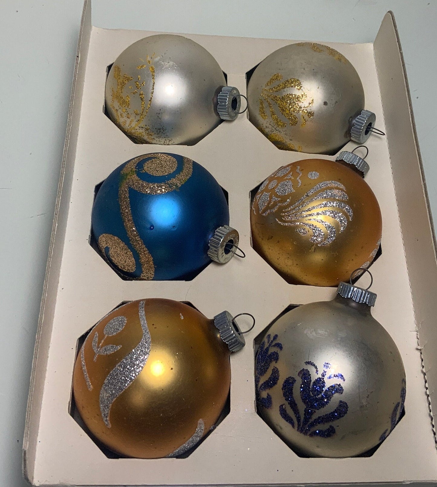 Vintage Shiny Brite Glass Christmas Tree Ornaments