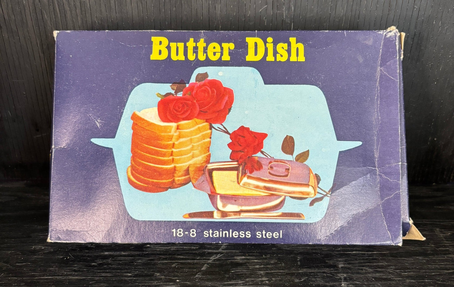 Vintage Stainless Steel Butter Dish