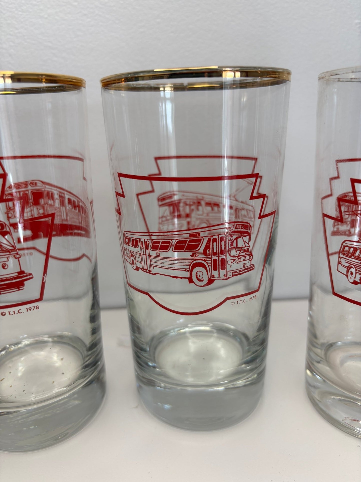 Vintage Toronto Transit Commission TTC Drink Glasses