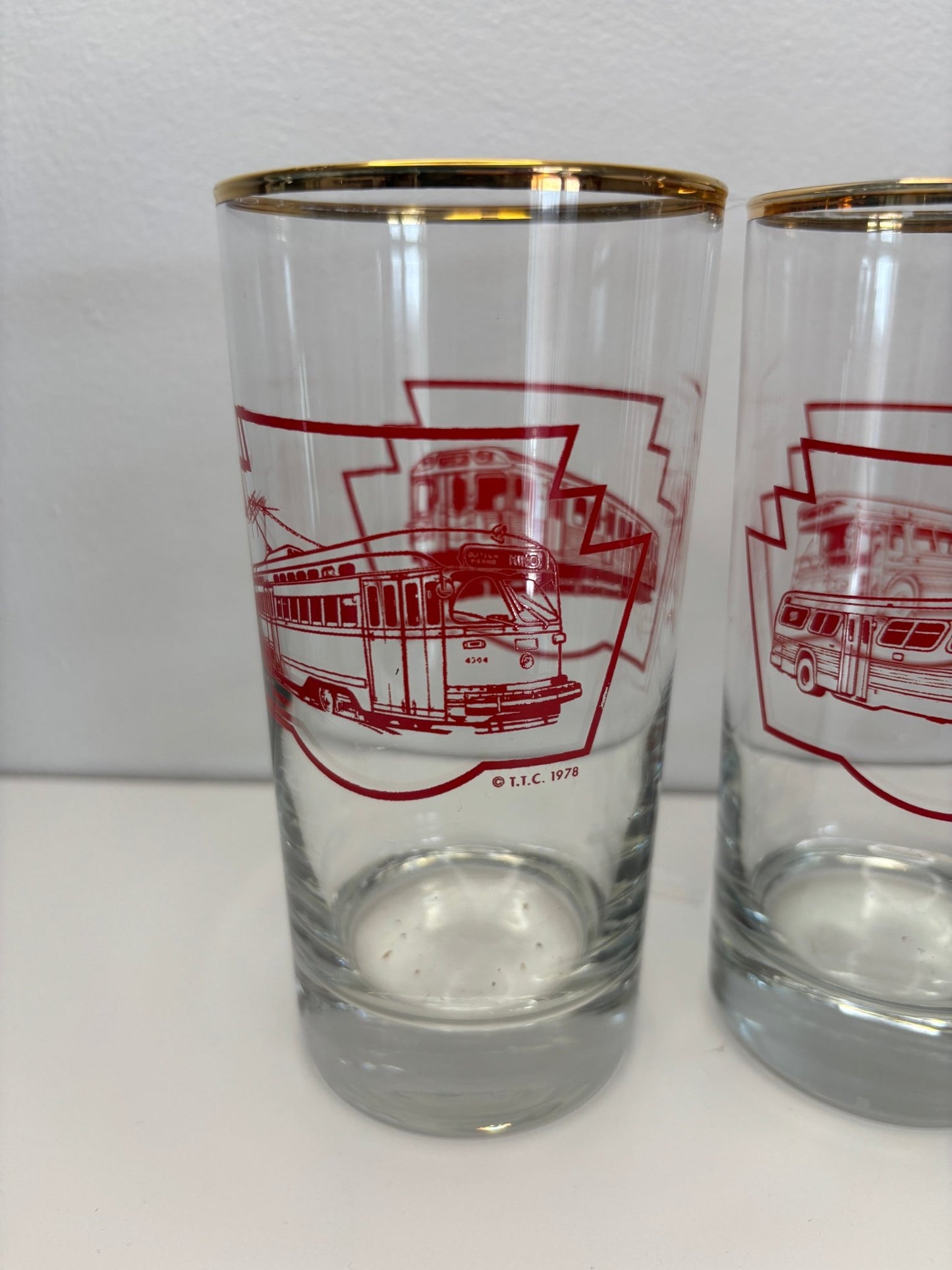 Vintage Toronto Transit Commission TTC Drink Glasses