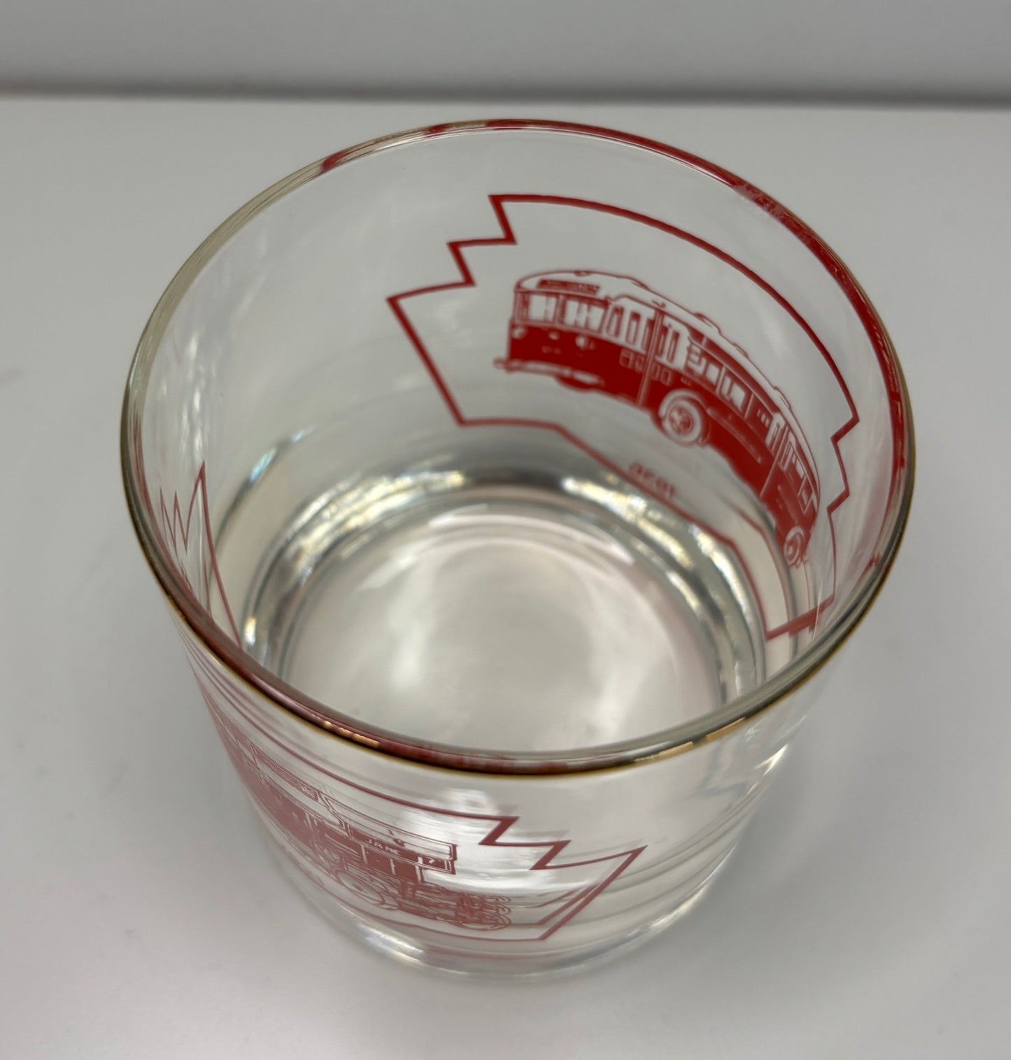 Vintage Toronto Transit Commission TTC Jane Bus Lowball Rock Glass