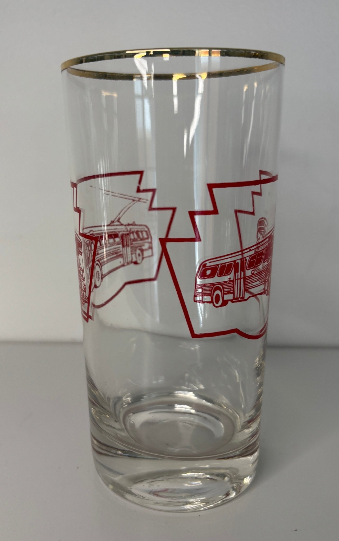 Vintage TTC Trolley Bus Drink Glasses