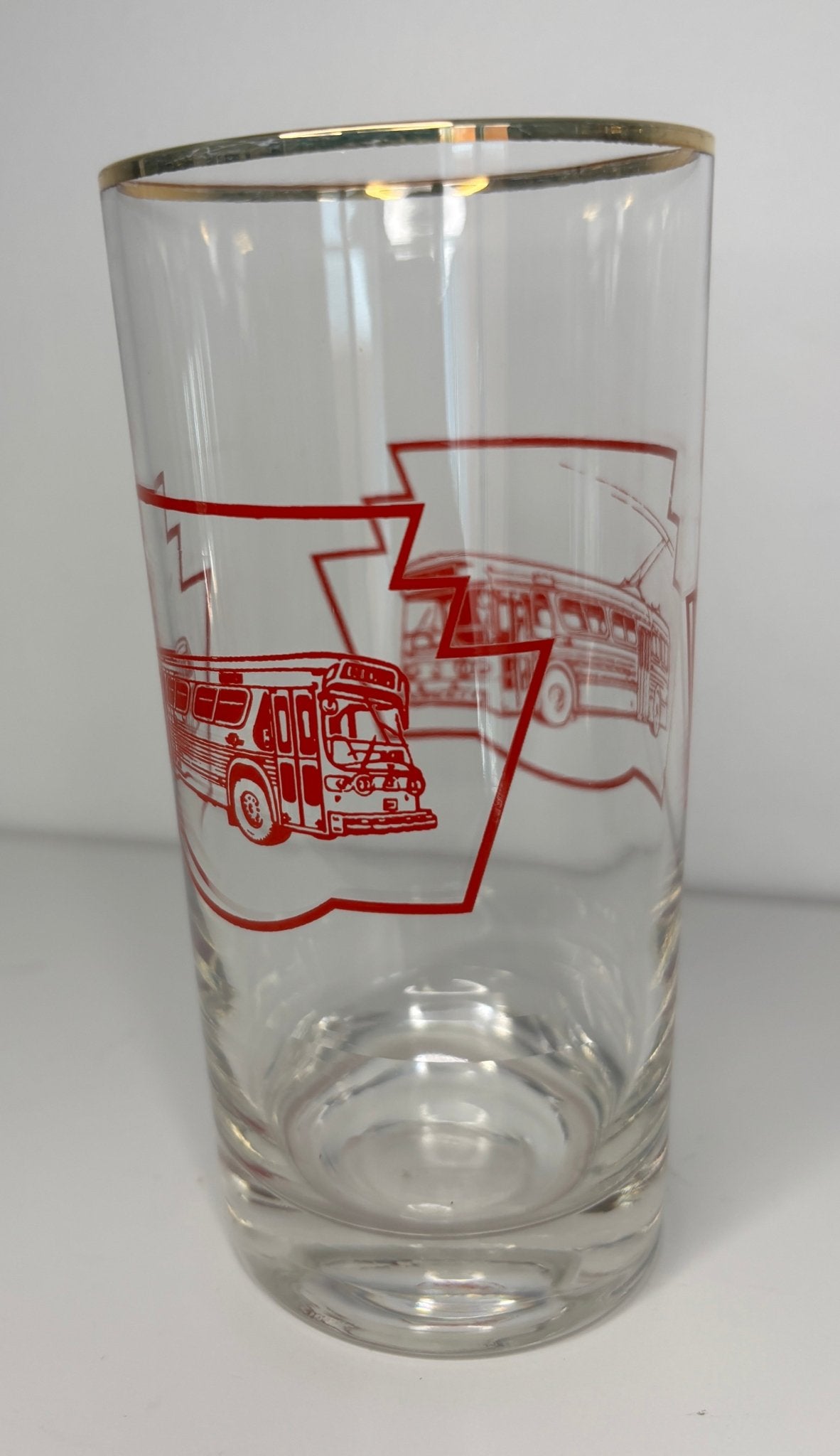 Vintage Toronto Transit Commission TTC Trolley Bus Drink Glasses