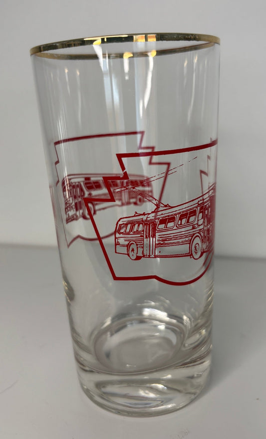 Vintage Toronto Transit Commission TTC Trolley Bus Drink Glasses