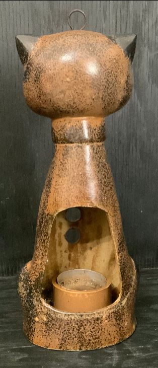 Vintage Tuxedo Cat Votive Candle Holder