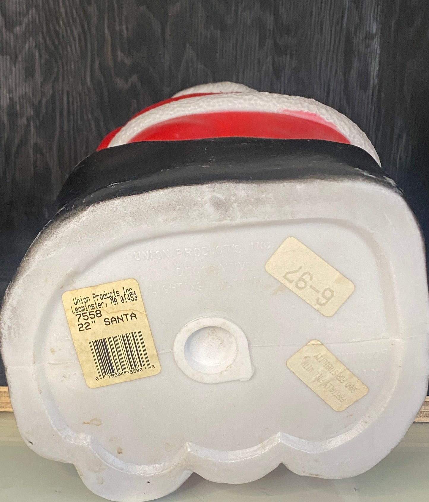 Vintage Union Products Plastic Christmas Blow Mold Santa Claus