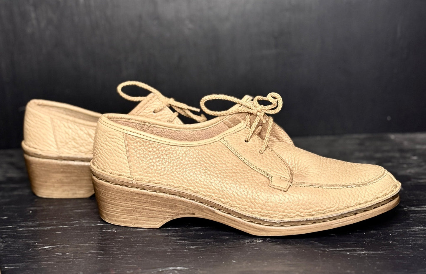 Vintage Wallabee Liz Tan Leather Women’s Shoes Medium